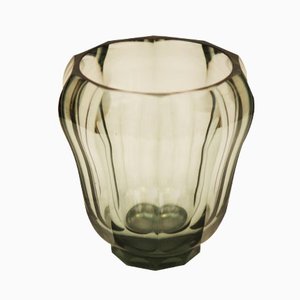 Art Deco Crystal Glass Vase