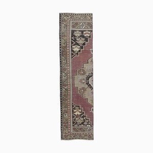 Tapis de Couloir 2x7 Vintage Oushak Fait Main en Laine, Turquie