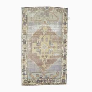 Tapis de Couloir 4x7 Antique Oushak Fait Main en Laine, Turquie