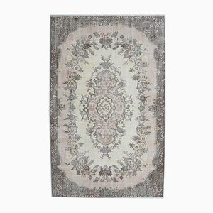 Tapis Oriental Vintage Oushak 6x9 Fait Main en Laine, Turquie