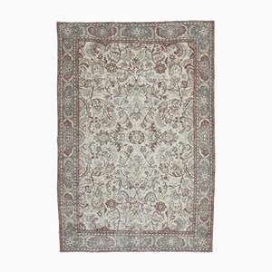 Tapis Oushak 6x10 Vintage Fait Main en Laine, Turquie