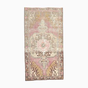 4x7 Vintage Middle East Handmade Wool Oriental Carpet in Purple