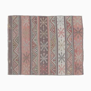 Tappeto Kilim Oushak vintage in lana fatti a mano 2x3