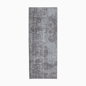 Tappeto Oushak vintage in lana, 2x6 grigio, Turchia