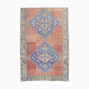 Tapis Oushak Vintage Fait Main en Laine, Turquie, 5x7