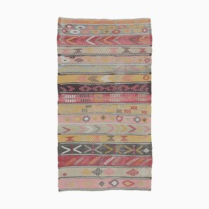 Tapis Kilim Oushak Vintage Fait à la Main en Laine, Turquie, 3x6