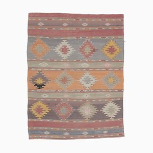 3x5 Vintage Turkish Oushak Handmade Wool Kilim Area Rug