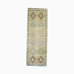 3x10 Vintage Turkish Oushak Handmade Beige Tan Runner Rug