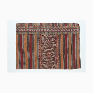 Tapis Kilim Oushak Vintage Fait Main en Laine, Turquie, 5x6