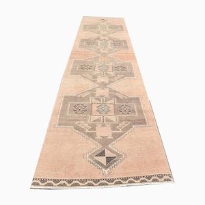 3x13 Vintage Turkish Oushak Handmade Wool Runner Carpet