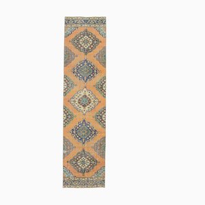 Tapis Oushak 3x11 Vintage Fait Main en Laine, Turquie