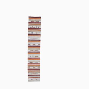 Tappeto Kilim Runner 2x11 vintage fatto a mano, lana, Turchia