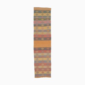 Alfombra Kilim Run de turco Oushak turca vintage de 3x11