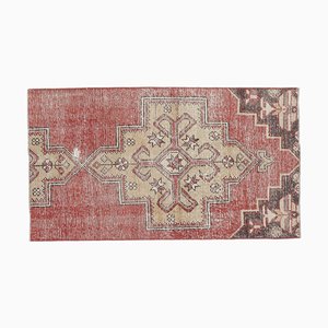 Tapis Oushak 2x4 Vintage Fait Main en Laine, Turquie