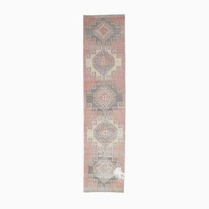 Tapis Oushak 3x13 Vintage Fait Main en Laine Douce Fait Main