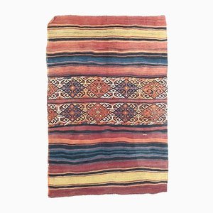 Tapis Kilim Vintage 4x6 Oushak Fait Main en Laine, Turquie