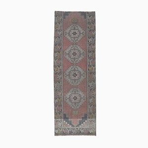 3x9 Vintage Turkish Oushak Handmade Wool Runner Rug