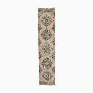 Tapis de Couloir 3x13 Vintage Oushak Fait Main en Laine, Turquie