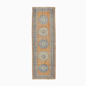 Tapis de Couloir 3x10 Vintage Oushak Fait Main en Laine, Turquie