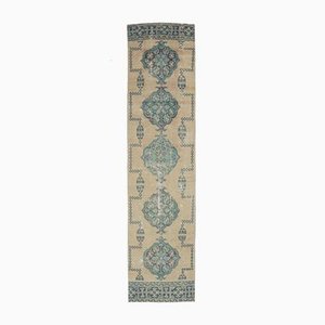 Tapis Oushak 3x11 Vintage Fait Main en Laine, Turquie