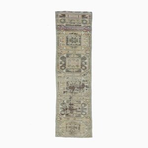 Tapis de Couloir Oushak Antique Fait Main en Laine 3x10