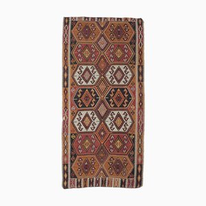 Tapis Kilim Oushak Vintage Fait à la Main en Laine, Turquie, 5 x 10