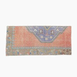 Tapis Oushak 2x4 Vintage Fait Main en Laine, Orientale, Turquie