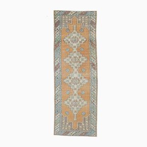 3x9 Vintage Turkish Oushak Handmade Wool Runner Carpet