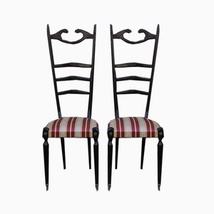 Chaises de Salon Chiavari en Acajou par Paolo Buffa, 1950s, Set de 2