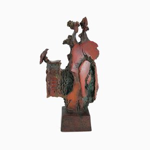 Angelo Minuti, Together Skulptur aus bemaltem Terrakotta