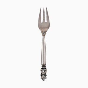 Acorn Fish Fork in Sterling Silver by Georg Jensen