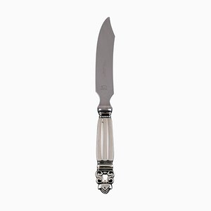 Acorn Cheese Knife in Sterling Silver and Stainless Steel by Georg Jensen