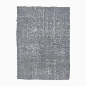 Solid Gray Vintage Turkish Area Rug