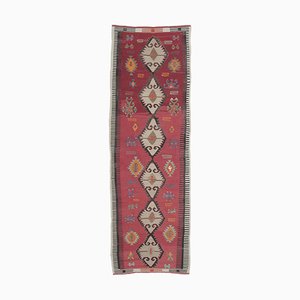 3x10 Vintage Turkish Oushak Handmade Wool Kilim Runner Rug