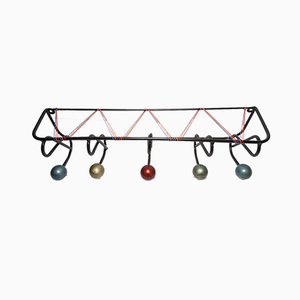 Wall Coat Rack with 5 Balls, 1960s