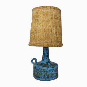 Blue Ceramic Table Lamp by Jacques Blin, 1950s