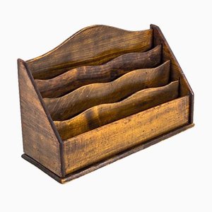 Antique Wooden Letter Tray, 1920s