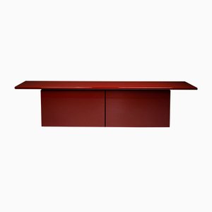 Red Lacquer Sideboard by Giotto Stoppino for for Acerbis, 1970s