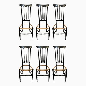 Dining Chairs by Gio Ponti for S.A.C. Chiavari, 1950s, Set of 6