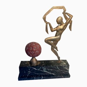 French Art Deco Bronze Janle Sculpture by Gabriel Argy-Rousseau