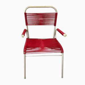 Chaise pour Enfant Scoubidou Vintage Rouge, 1960s