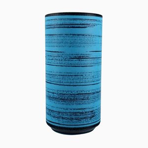 Vase Knabstrup en Céramique avec Abat-Jours Bleu, 1960s