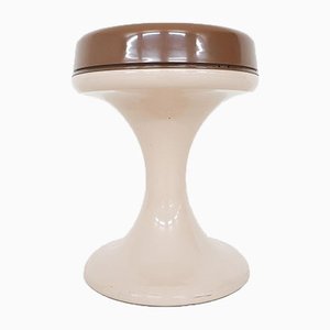 Beige and Brown Plastic Stool from Emsa, Germany, 1970s