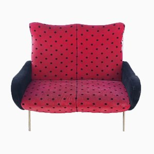 Ladybug Woven Velvet 2-Seater Sofa, 1950s