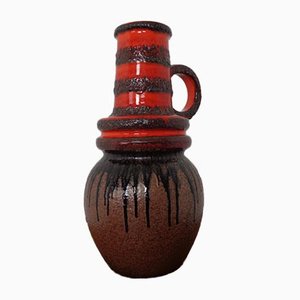 Large Glazed Lava Ceramic 428-65 Vase from Scheurich, 1970s