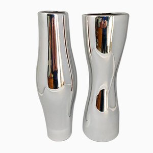 Italienische Keramik Vasen, 1970er, 2er Set