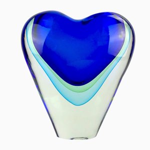 Cuore Sommerso Vase aus Murano Glas von Valter Rossi für Vrm