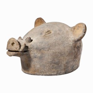 Zeremonieller Schweinekopf aus Terrakotta, Mosambik