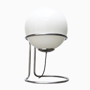 Vintage Space Age Chrome and Glass Ball Floor Lamp