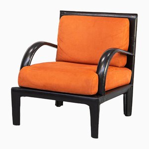 Leather Lounge Chair from Roche Bobois, 1980s
